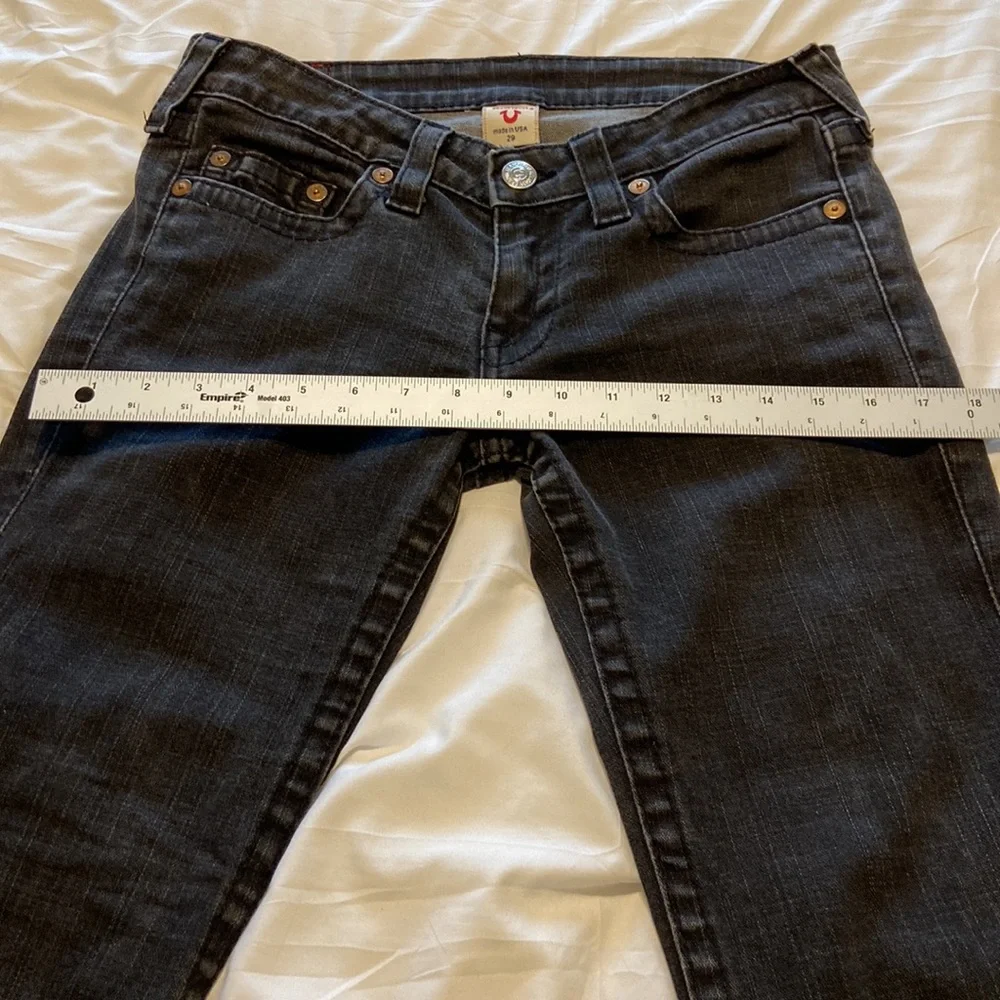 TRUE RELIGION Women’s Low Rise Skinny Black Jeans Size 29/8 Very Nice Condition - Picture 10 of 15